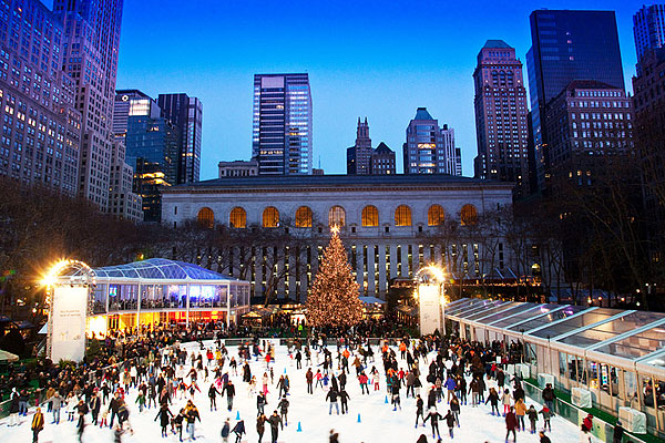 Patinação no gelo no Bryant Park